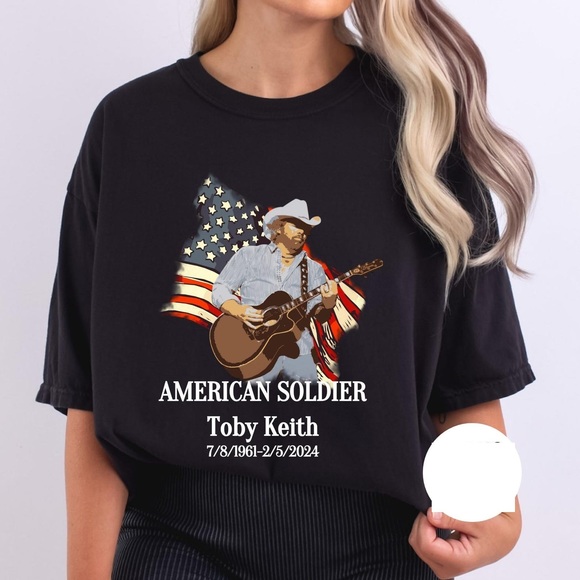 Toby Keith Shirt, Country Song TShirt Black - Picture 1 of 4